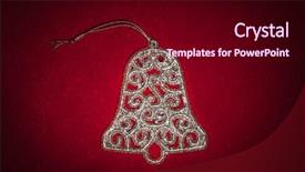  Presentation with silver christmas - Beautiful presentation featuring maroon bells - christmas silver bell on red backdrop and a wine colored foreground