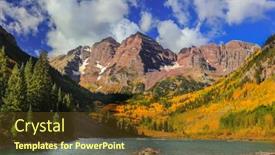  Presentation with maroon - Presentation theme consisting of maroon bells most photographic location in colorado background and a tawny brown colored foreground