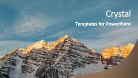  Presentation with maroon - Colorful presentation theme enhanced with maroon bells mountains in snow backdrop and a teal colored foreground