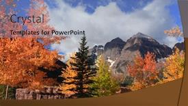  Presentation with maroon - Colorful PPT theme enhanced with maroon bells peaks through autumn backdrop and a light blue colored foreground