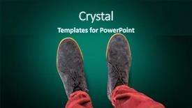  Presentation with maroon grey - Presentation theme featuring maroon gray - digital composite of grey shoes background and a ocean colored foreground