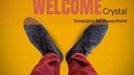  Presentation with maroon grey - PPT theme enhanced with maroon gray - digital composite of welcome text background and a gold colored foreground