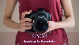  Presentation with millennial - Slide set with maroon gray - millennial woman mid section background and a tawny brown colored foreground