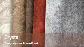  Presentation with textile - Slide deck with maroon gray - textile materials variety shades background and a tawny brown colored foreground