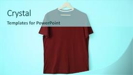  Presentation with breast cancer light shirt - Presentation consisting of maroon pattern - color t-shirt on light background background and a cool aqua colored foreground