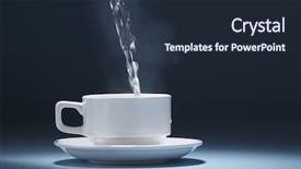  Presentation with maroon - Slide deck enhanced with maroon smoke - stock image of the cup background and a tawny brown colored foreground