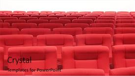  Presentation with theater stage - Presentation design having maroon stage - seats in cinema theater opera background and a red colored foreground