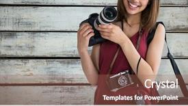  Presentation with maroon - Presentation design with maroon technology - composite image of portrait background and a violet colored foreground