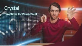  Presentation with maroon - Beautiful slide deck featuring maroon technology - digital composite of businessman touching backdrop and a tawny brown colored foreground