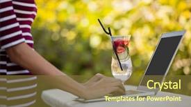  Presentation with maroon - Theme having maroon technology - mid section of woman using background and a tawny brown colored foreground