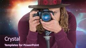  Presentation with light golden lights - Slide set featuring maroon technology - photographer taking picture in colored background and a wine colored foreground