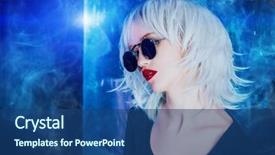  Presentation with beauty cosmetics - Beautiful PPT theme featuring maroon white - close-up portrait of a beautiful backdrop and a ocean colored foreground