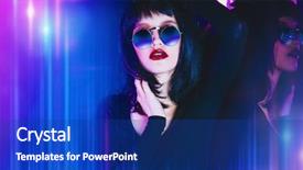  Presentation with fashion show for cancer awarness - Slides having maroon white - fashion shot beautiful female model background and a ocean colored foreground