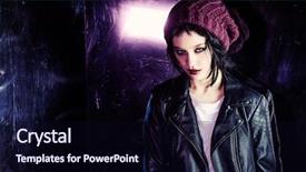  Presentation with fashion show on mental illness - Slide deck enhanced with maroon white - fashion shot beautiful female model background and a wine colored foreground