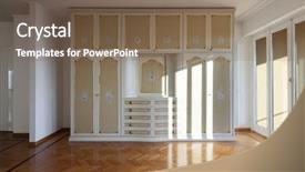  Presentation with closet - Presentation design with marqueting - interior of an house empty background and a violet colored foreground