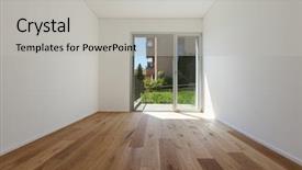  Presentation with wide - Presentation with marqueting - interior of empty apartment wide background and a  colored foreground