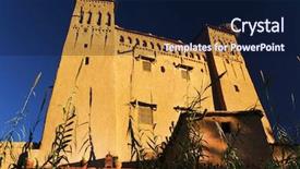  Presentation with ait - Amazing presentation theme having marrakech - ait benhaddou kasbah along backdrop and a navy blue colored foreground