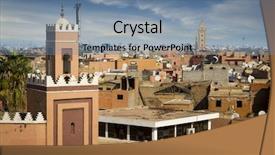  Presentation with city - Cool new slide set with marrakech - historical walled city of marrakesh backdrop and a seafoam green colored foreground