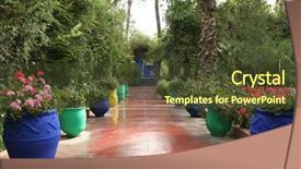  Presentation with morocco - Amazing slide deck having marrakech - jardine majorelle in marrakesh morocco backdrop and a tawny brown colored foreground