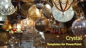  Presentation with lamps - Slide deck enhanced with marrakech - moroccan glass and metal lanterns background and a tawny brown colored foreground