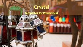  Presentation with lanterns - PPT theme enhanced with marrakech - moroccan glass and metal lanterns background and a  colored foreground