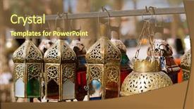  Presentation with lanterns - PPT layouts having marrakech - moroccan glass and metal lanterns background and a tawny brown colored foreground