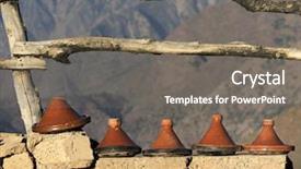  Presentation with moroccan - Slide deck enhanced with marrakech - moroccan tajines for sale background and a  colored foreground