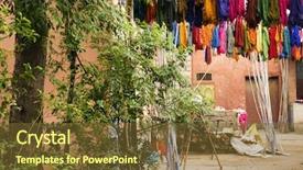  Presentation with fes - PPT layouts having marrakech - typical colorful textiles dye background and a  colored foreground