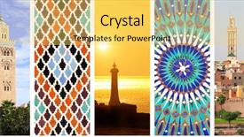  Presentation with rabat - PPT theme consisting of marrakech traditional moroccan mosaic background and a yellow colored foreground