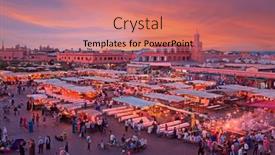  Presentation with october - Slides enhanced with marrakesh-morocco-october-22-2013 background and a coral colored foreground