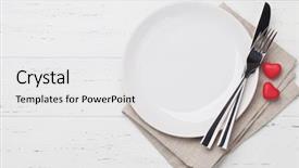  Presentation with table setting - Slides consisting of marriage anniversary - valentines day table setting background and a white colored foreground