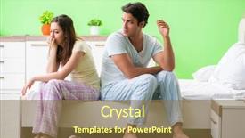  Presentation with man and woman divorce drawing - Amazing slides having problem slover - woman and man backdrop and a coral colored foreground