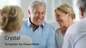  Presentation with couple therapy - Colorful presentation design enhanced with marriage communication - couple attending group therapy backdrop and a light blue colored foreground