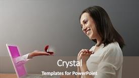  Presentation with marriage communication - Cool new PPT theme with marriage communication - mans hand from the computer backdrop and a coral colored foreground