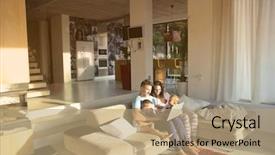  Presentation with marriage communication - Presentation design consisting of marriage communication - meaningful family moments background and a coral colored foreground