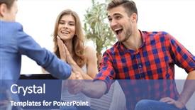  Presentation with client experience - Slide deck with marriage communication - woman psychologist welcomes the client background and a ocean colored foreground