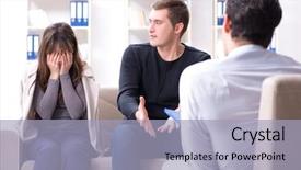  Presentation with family - Amazing slide deck having marriage counselling - family visiting psychologist for family backdrop and a light blue colored foreground