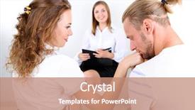  Presentation with marriage counselling - Colorful PPT layouts enhanced with marriage counselling - young couple with problem backdrop and a coral colored foreground