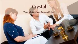  Presentation with married couple - PPT layouts consisting of marriage counselling - young married couple consults background and a lemonade colored foreground