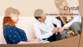  Presentation with married couple - Beautiful slides featuring marriage counselling - young married couple consults backdrop and a lemonade colored foreground