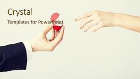  Presentation with wedding ring - Theme enhanced with man proposed - couple hands with wedding ring background and a cream colored foreground