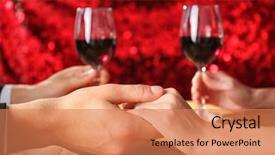  Presentation with restaurant - Cool new presentation with marriage proposed - couple holding their hands backdrop and a coral colored foreground