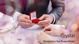  Presentation with engagement - Presentation design enhanced with marriage anniversary - couple love engagement and holiday background and a coral colored foreground