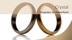  Presentation with marriage - PPT theme with marriage-rings-isolated-on-white background and a lemonade colored foreground