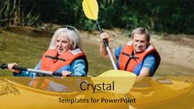  Presentation with rowing - Beautiful theme featuring marriage rowing in the kayak backdrop and a  colored foreground