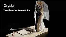  Presentation with marriage - Cool new presentation theme with marriage seen as a mouse trap classic male idea isolated over black backdrop and a black colored foreground