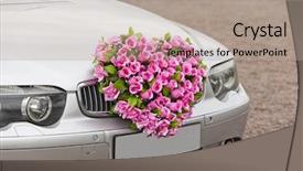  Presentation with wedding - Audience pleasing theme consisting of marriage theme designs - beautiful red wedding bouquet backdrop and a mint green colored foreground