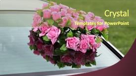  Presentation with marriage - Colorful PPT theme enhanced with marriage theme designs - beautiful red wedding bouquet backdrop and a tawny brown colored foreground