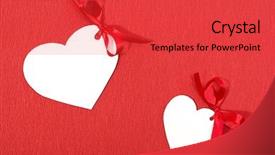  Presentation with marriage - Presentation featuring marriage theme designs - double heart in red background background and a red colored foreground