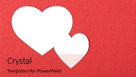  Presentation with marriage - Theme enhanced with marriage theme designs - double heart in red background background and a red colored foreground